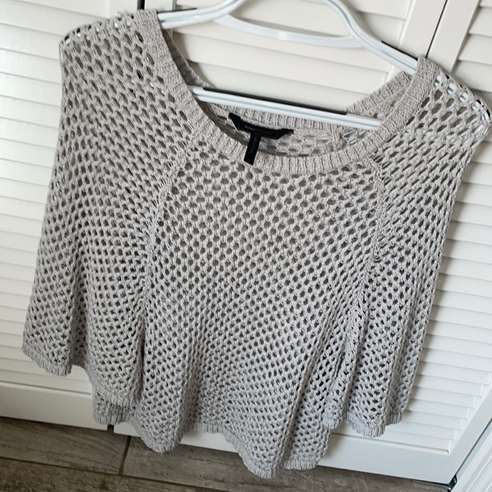 BCBG fishnet sweater